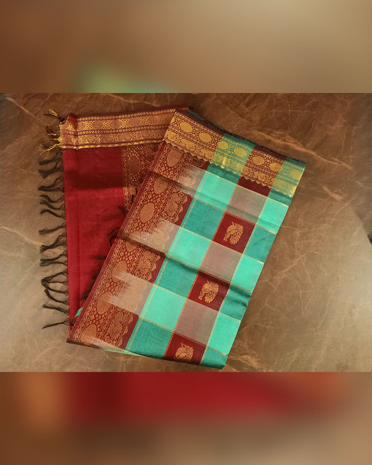 Kanchipuram handloom pure silk cotton saree